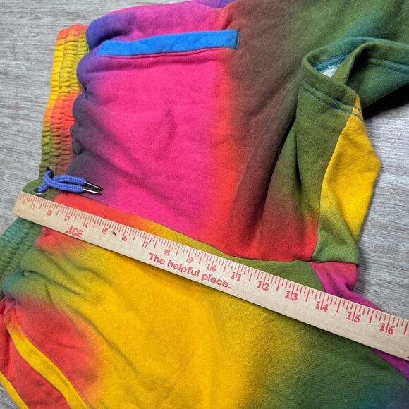 The North Face Rainbow Fleece Shorts Men's M Colorful Drawstring Hiking Running - Picture 6 of 11